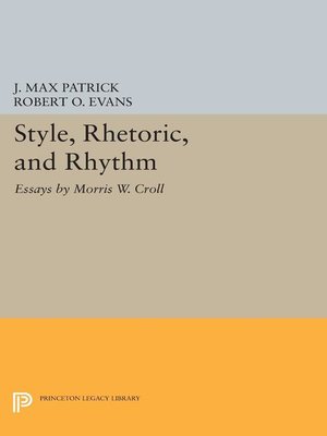 cover image of Style, Rhetoric, and Rhythm